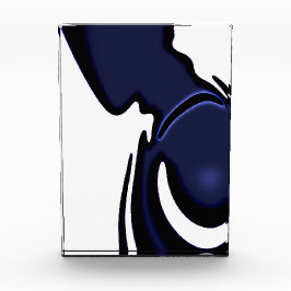 Bloque Para Fotos Luna Azul: Resumen azul, blanco y negro