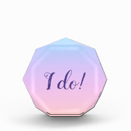 Bloque Para Fotos Magnífico Boda pastel arcoiris "Yo hago" acrílico