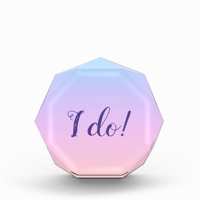 Bloque Para Fotos Magnífico Boda pastel arcoiris "Yo hago" acrílico (Anverso)