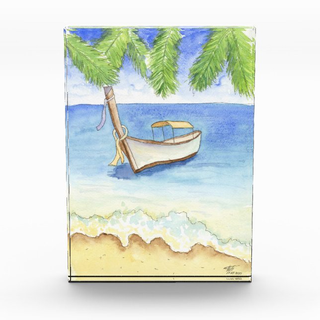 Bloque Para Fotos Mañana en Bali Watercolor (Anverso)