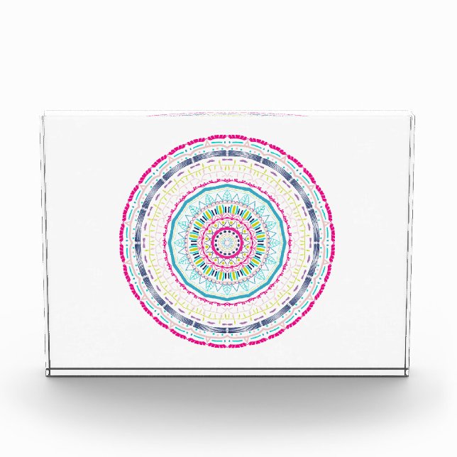 Bloque Para Fotos mandala colorida (Anverso)