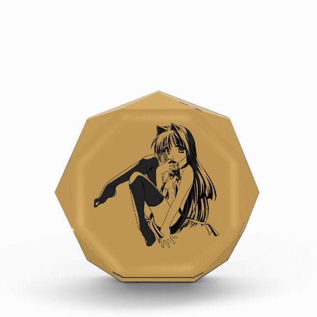 Bloque Para Fotos Manga, Neko Catgirl Furry Kawaii Loli (Anverso)