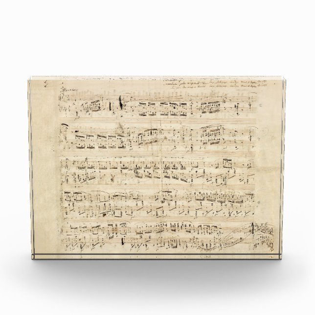 Bloque Para Fotos Manuscrito de Chopin de música de hojas antiguas (Anverso)