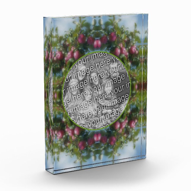 Bloque Para Fotos Manzanas rojas en marco de pintura de árbol Añadir (Izquierda)