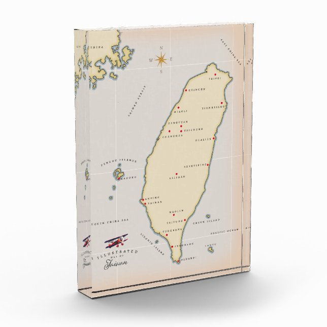 Bloque Para Fotos Mapa Antiguo de Taiwán (Izquierda)