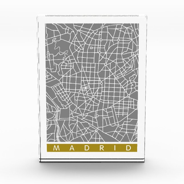 Bloque Para Fotos mapa de Madrid (Anverso)