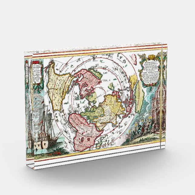 Bloque Para Fotos Mapa plano del avión de Firma de la tierra de la (Izquierda)