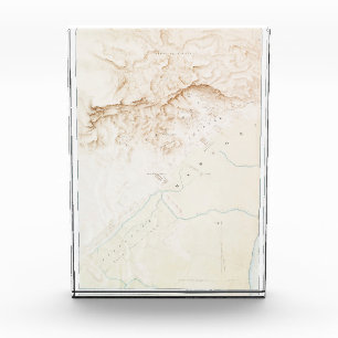 Bloque Para Fotos Mapa topográfico de las ruinas del Poster Thebes