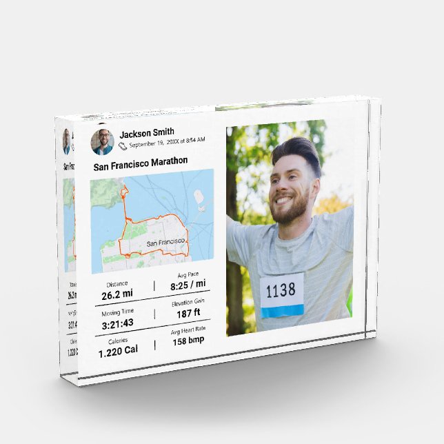 Bloque Para Fotos Maratón | Media Marathon Best Runner Photo Gift (Izquierda)