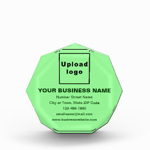Bloque Para Fotos Marca comercial en forma de Octagon verde claro