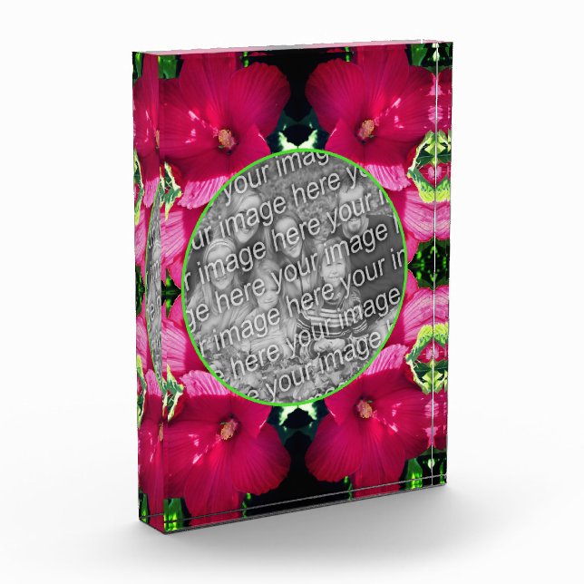 Bloque Para Fotos Marco de flores rojas hibiscus (Izquierda)