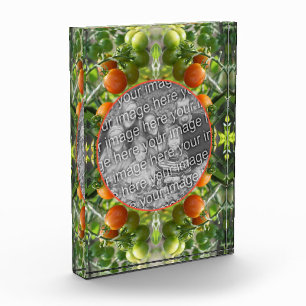 Bloque Para Fotos Marco de tomates de cerezo de jardín añada el suyo