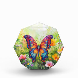 Bloque Para Fotos Mariposa Azul Naranja Alas
