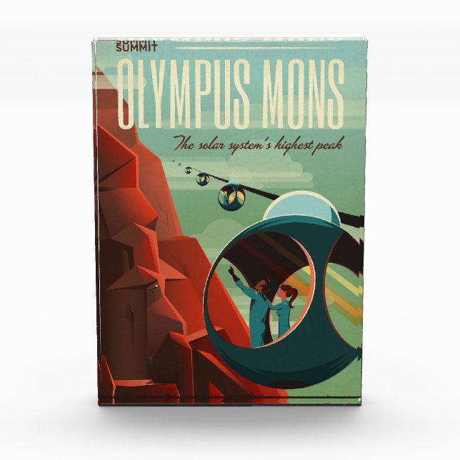 Bloque Para Fotos Marte Olympus Mons Sistema Solar Volcán Más Alto (Anverso)