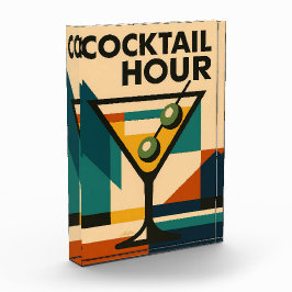 Bloque Para Fotos Martini de hora de cóctel Bauhaus moderno de media