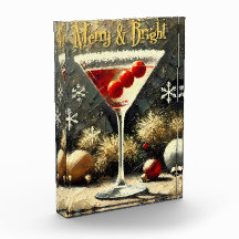 Martini de Navidad de Cranberry Triple Retro 50s