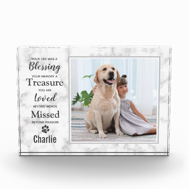 Bloque Para Fotos Mascota Memorial Keepsake Dog (Anverso)