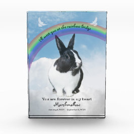 Bloque Para Fotos Mascota memorial Keepsake Puente arcoiris