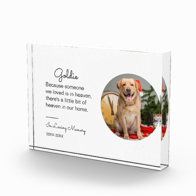 Bloque Para Fotos Mascota Retrato conmemorativo Regalo Perdida de pe (Derecha)