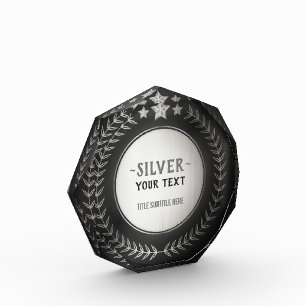 Bloque Para Fotos MEDALLA DE PLATA Campeón IMPRESIÓN PERSONALIZADA e
