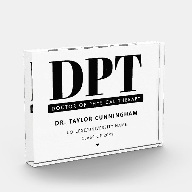 Bloque Para Fotos Médica de DPT moderno personalizado de la terapia  (Izquierda)