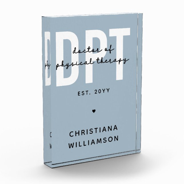 Bloque Para Fotos Médica de DPT personalizado de la terapia física (Izquierda)