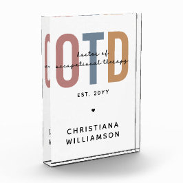 Bloque Para Fotos Médico de Terapia Ocupacional Personalizada