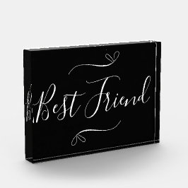 Bloque Para Fotos Mejor Amigo Negro y Blanco Minimal Moderno