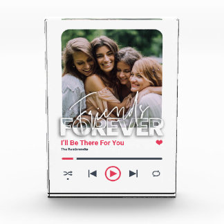 Bloque Para Fotos Mejor Amigo Portada Personalizada de Arte de Vidri