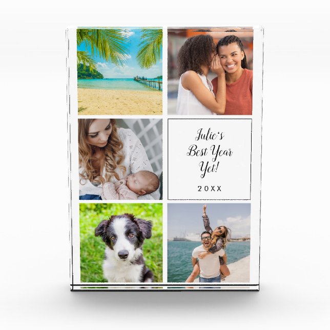 Bloque Para Fotos Mejor Año Personalizado Pero Cinco Moderno (Anverso)