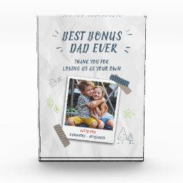 Bloque Para Fotos Mejor Bono de Papá Nunca Keepsake Personalizado