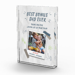 Bloque Para Fotos Mejor Bono de Papá Nunca Keepsake Personalizado