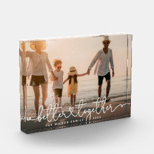 Bloque Para Fotos Mejor Juntos Personalizado de escritura moderna Co