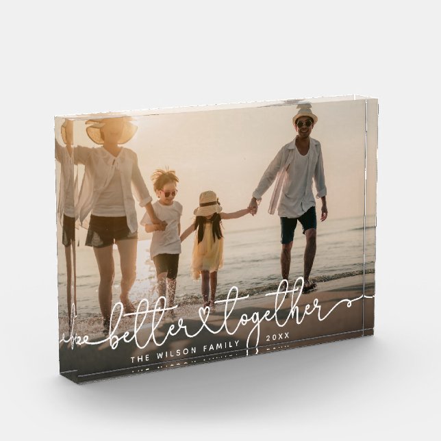 Bloque Para Fotos Mejor Juntos Personalizado de escritura moderna Co (Izquierda)