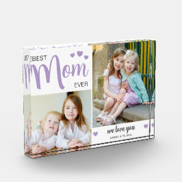 Bloque Para Fotos Mejor Mamá Día de la Madre Púrpura