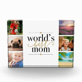 Bloque Para Fotos Mejor Mamá Negra y Oro del Mundo 6