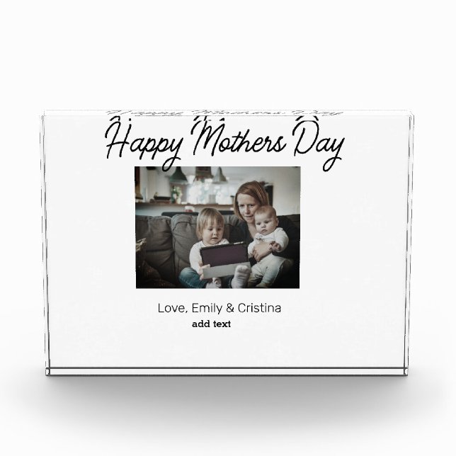 Bloque Para Fotos mejor mamá siempre feliz día de las madres agregar (Anverso)