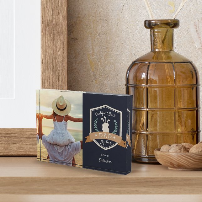 Bloque Para Fotos Mejor Papá Por Par | Papá del golf (Subido por el creador)