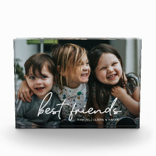 Bloque Para Fotos Mejores amigos Personalizado Amistad con letra mod