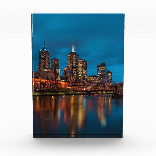 Bloque Para Fotos Melbourne de noche (Anverso)