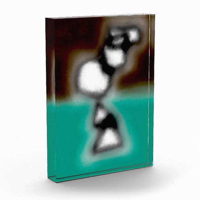 Bloque Para Fotos Mensaje en una botella: Resumen de Brown, Verde az (Izquierda)