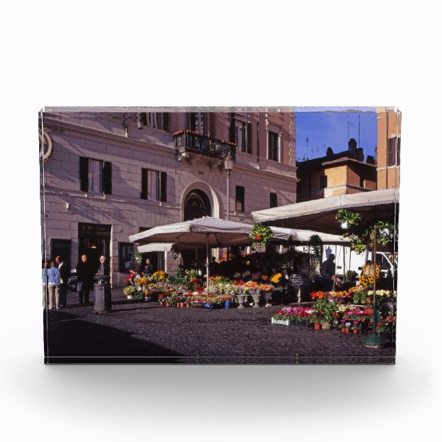 Bloque Para Fotos Mercado del puesto de flores Roma (Anverso)