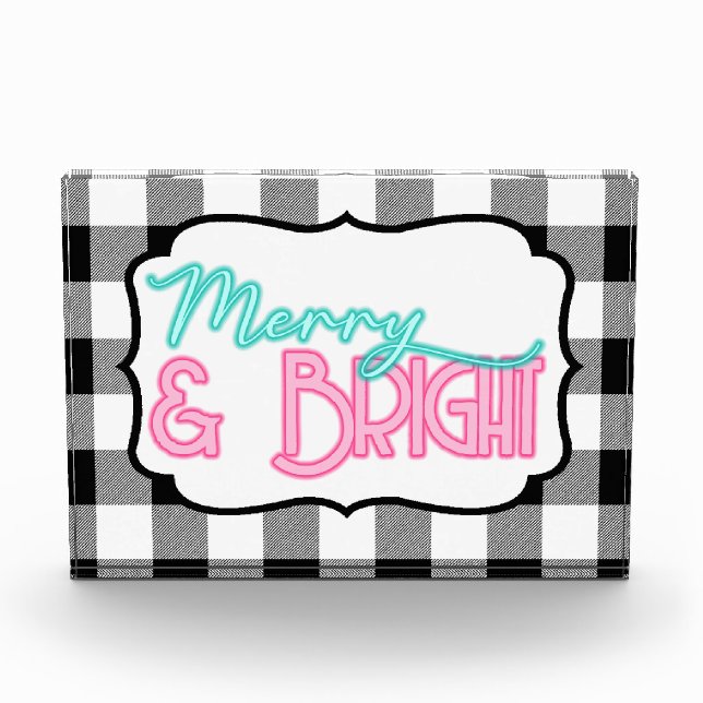 Bloque Para Fotos Merry y Bright (Anverso)