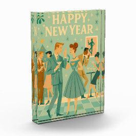 Bloque Para Fotos Mid Century Happy New Year The Martini Dance