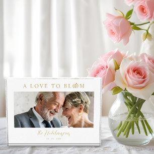 Bloque Para Fotos Minimalist Romantic Wedding Anniversary in Gold