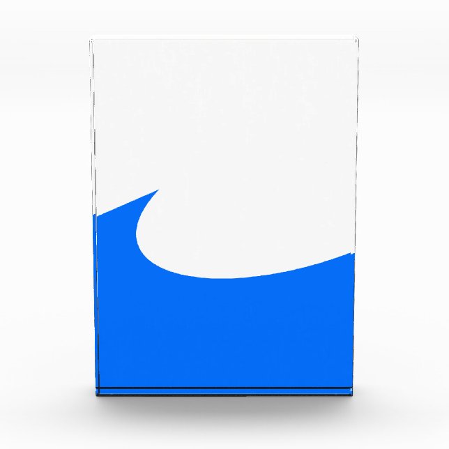 Bloque Para Fotos Moda Moderna Onda Azul Brillante Fondo Blanco (Anverso)