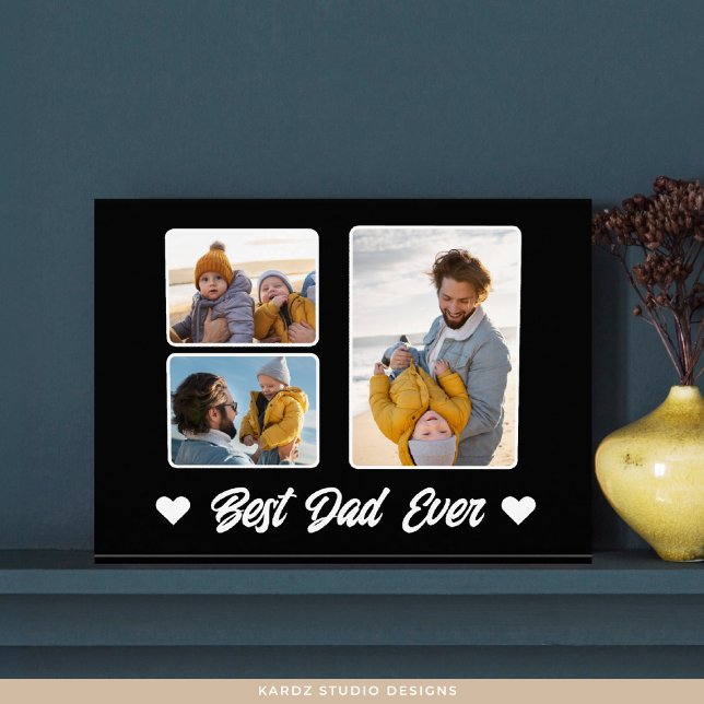 Bloque Para Fotos Modern Best Dad Ever Photo Collage Photo Block (Subido por el creador)