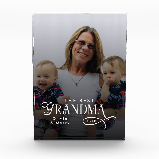 Bloque Para Fotos Modern Best Grandma Ever Photo Personalized Gifts (Anverso)