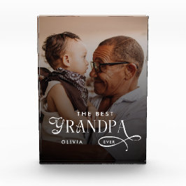 Bloque Para Fotos Modern Best GrandPa Ever Photo Personalized Gifts