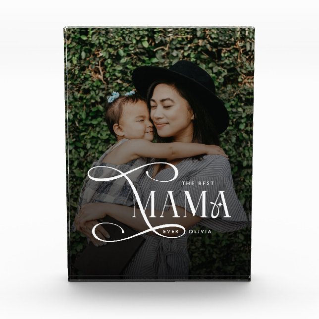 Bloque Para Fotos Modern Best Mama Ever Photo Mothers Day Gifts (Anverso)